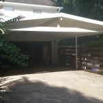 Arched Carport Cover in white Pearland, TX