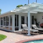 Glass Sun Room with pergola extension addition houston