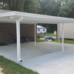 White Insulated Carport cover Lake Jackson, TX