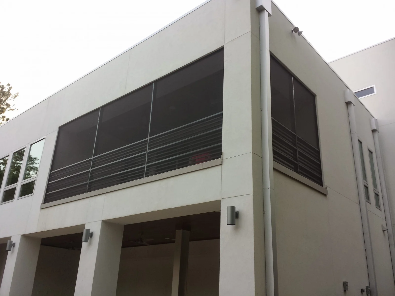 Backyard screen enclosure with hinged screen door in Brazoria County TX
