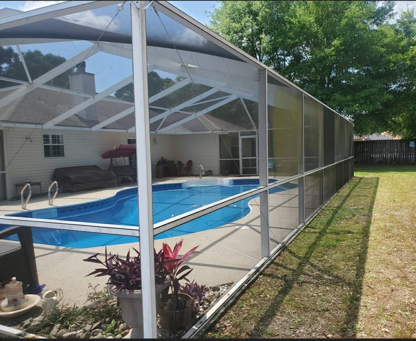 Screen room repair project by Simmons Home Design