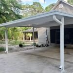 Insulated aluminum custom built Carport cover Houston, Freeport, Angleton, Lake Jackson, Pearland, Friendswood, Webster, Crosby, Alvin, Katy Rosenberg, Pasadena, The Woodlands