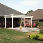 Webster, TX Houston, TX Pergola Lattice in White on Patio