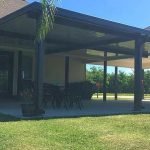 Elevated Patio Cover in Bronze local builder Houston