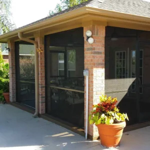 Houston full-screen outdoor enclosure blocking insects and debris
