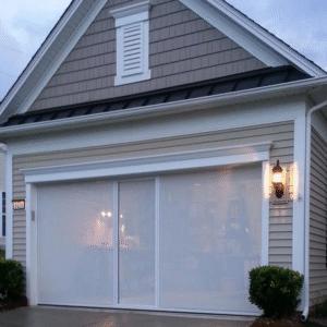 Retractable aluminum garage screen enclosure in Houston, TX Home