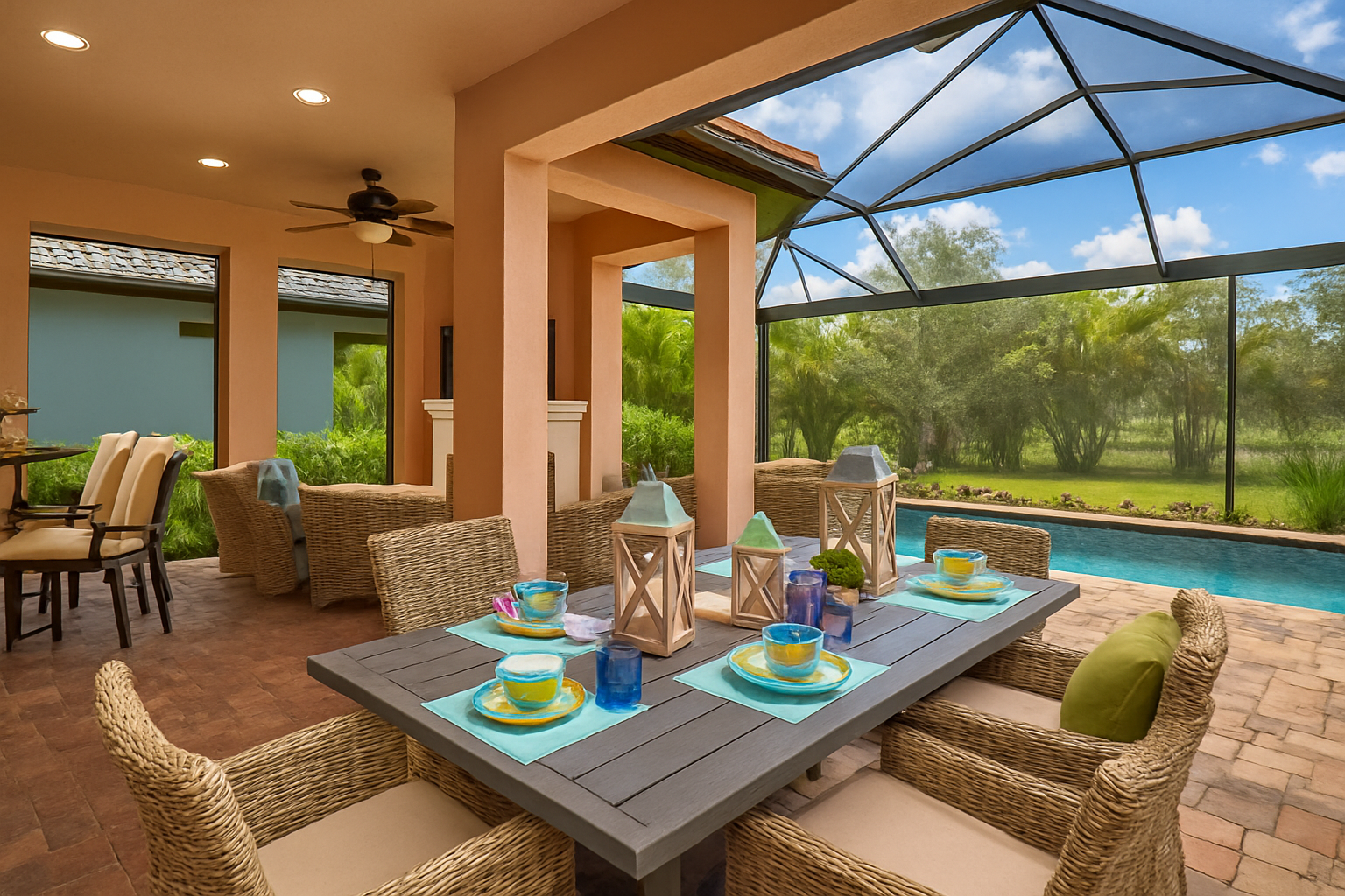 Conroe patio pool enclosure