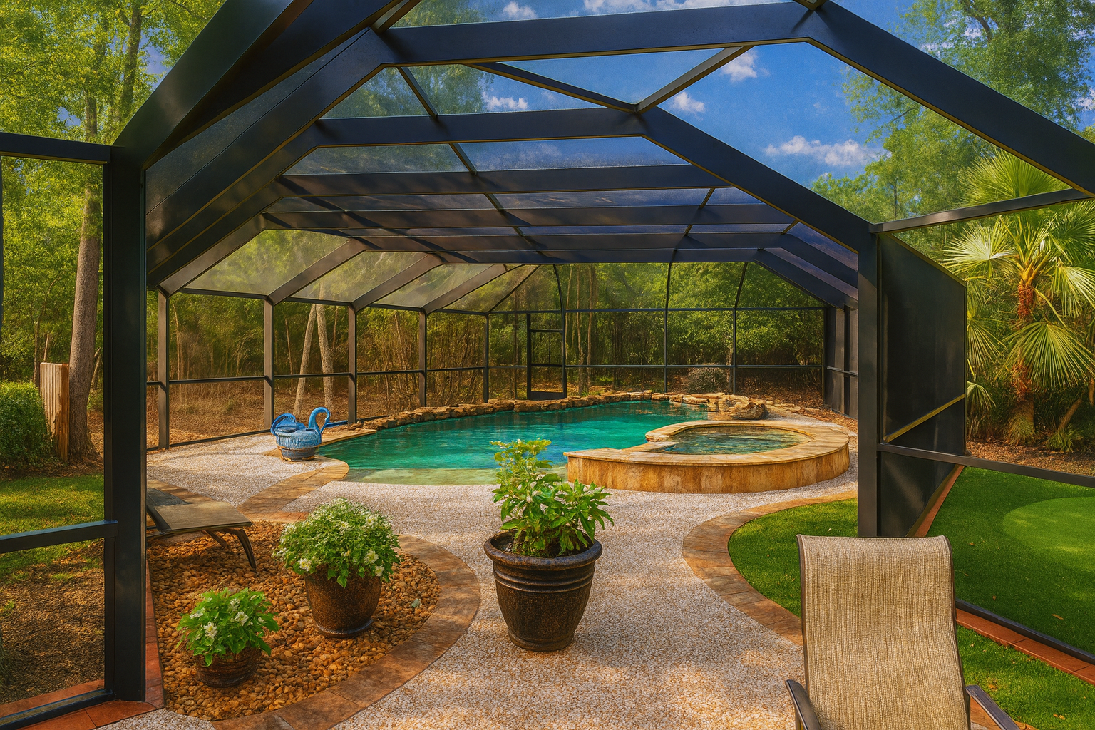 Pool enclosure in Conroe TX