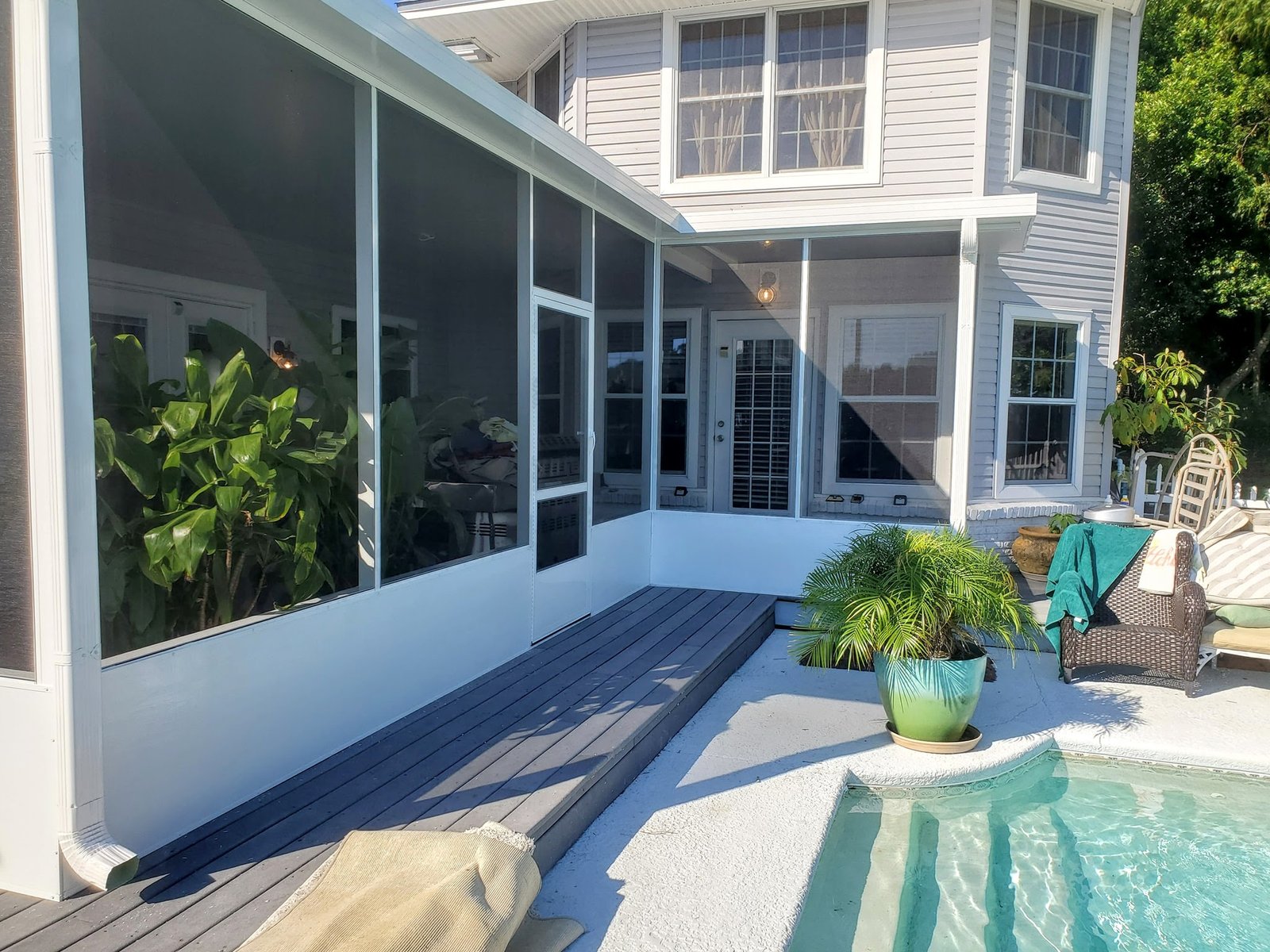 Screened-in porch enclosure