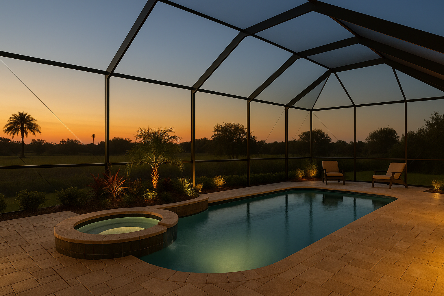 Pool enclosure project in Tomball TX area