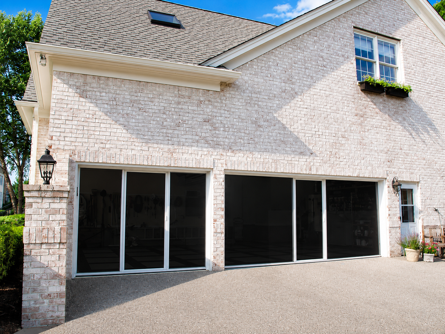 Lifestyle garage screen installed on a Houston area home