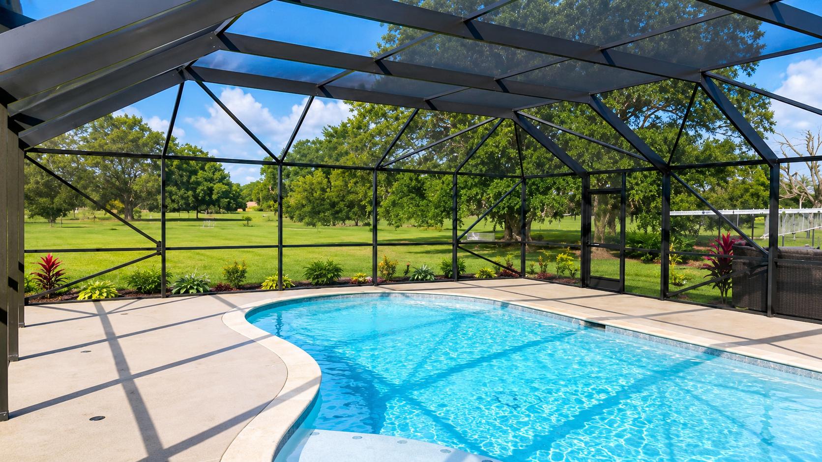 Harris County TX pool screen cage contractor project