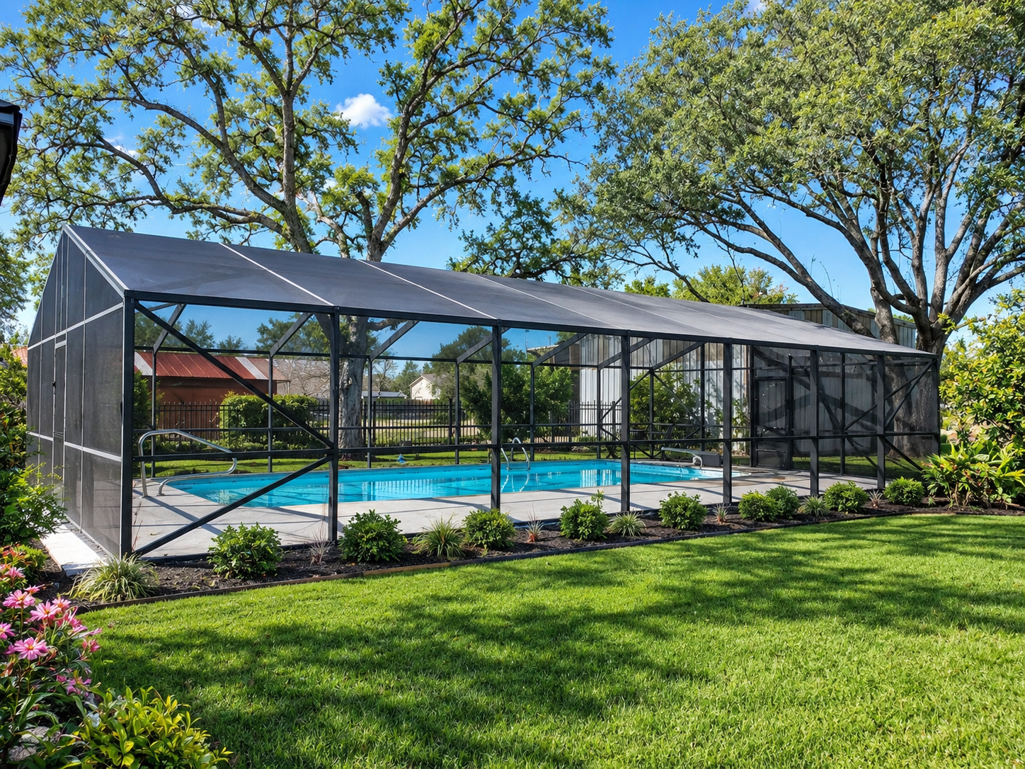 Brazoria County TX storm-engineered pool enclosure