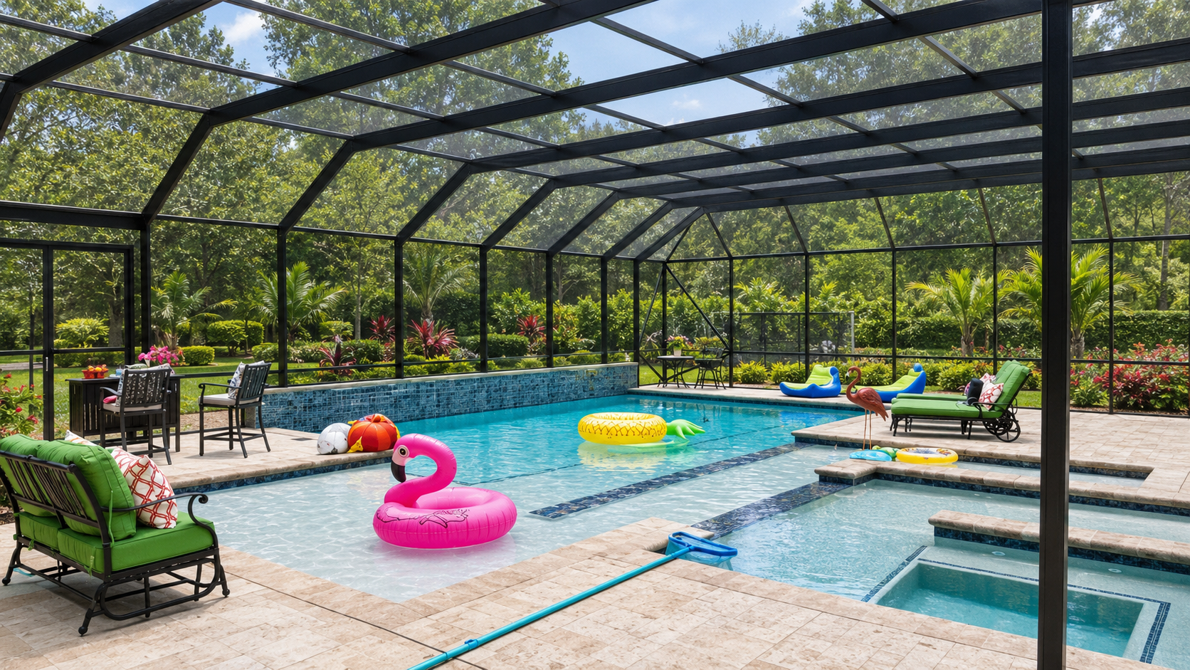 Chambers County TX top pool screen enclosure builder