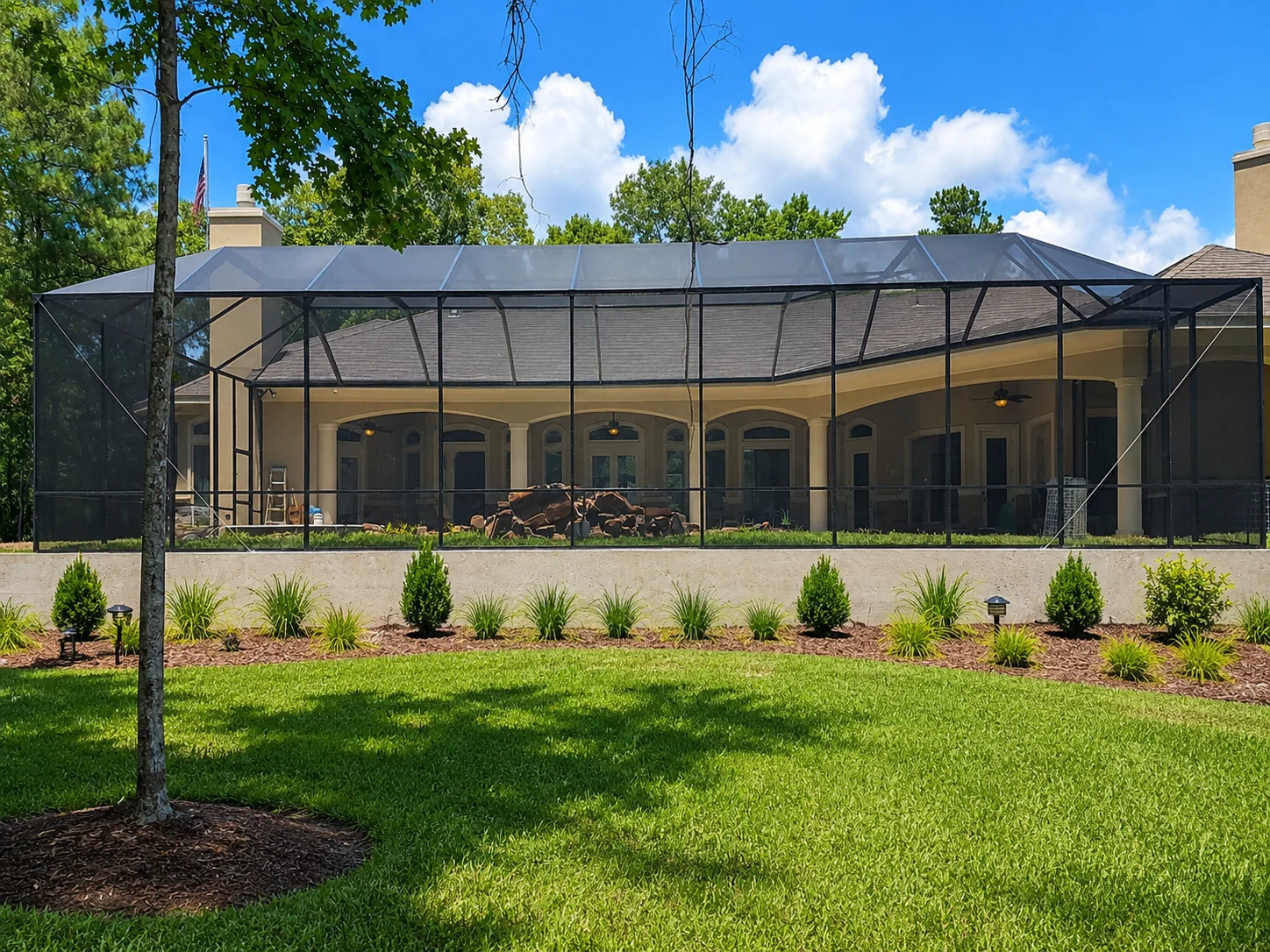 Beautiful pool cage by Simmons Home Design
