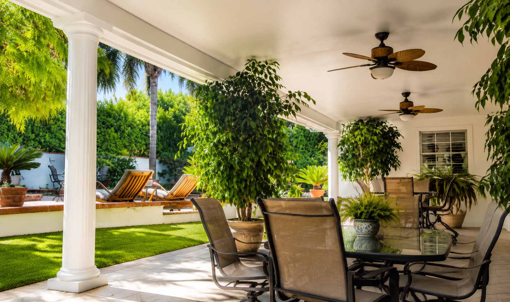 Patio cover addition built for Cypress outdoor living