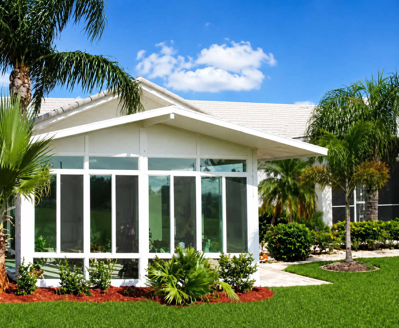All-season outdoor living room with patio cover near Conroe Texas