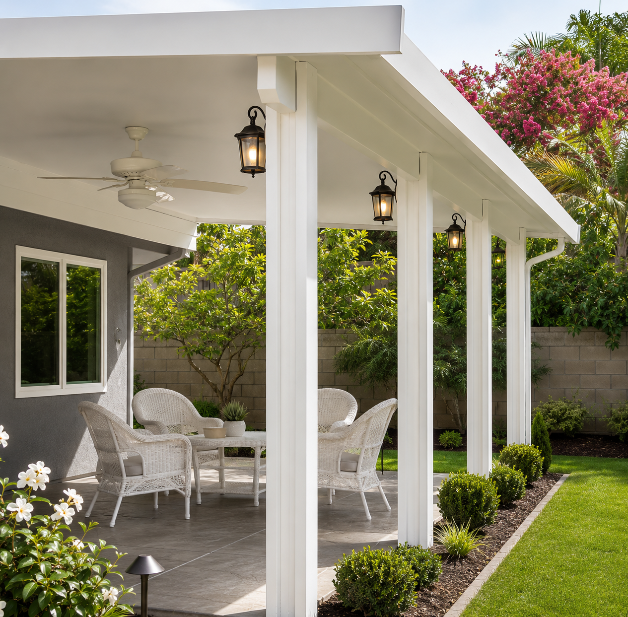 Covered patio designed for outdoor living