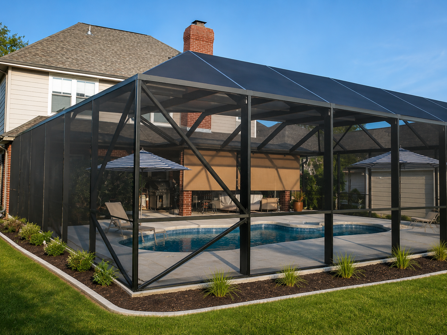 Custom aluminum pool enclosure builder in Pearland TX