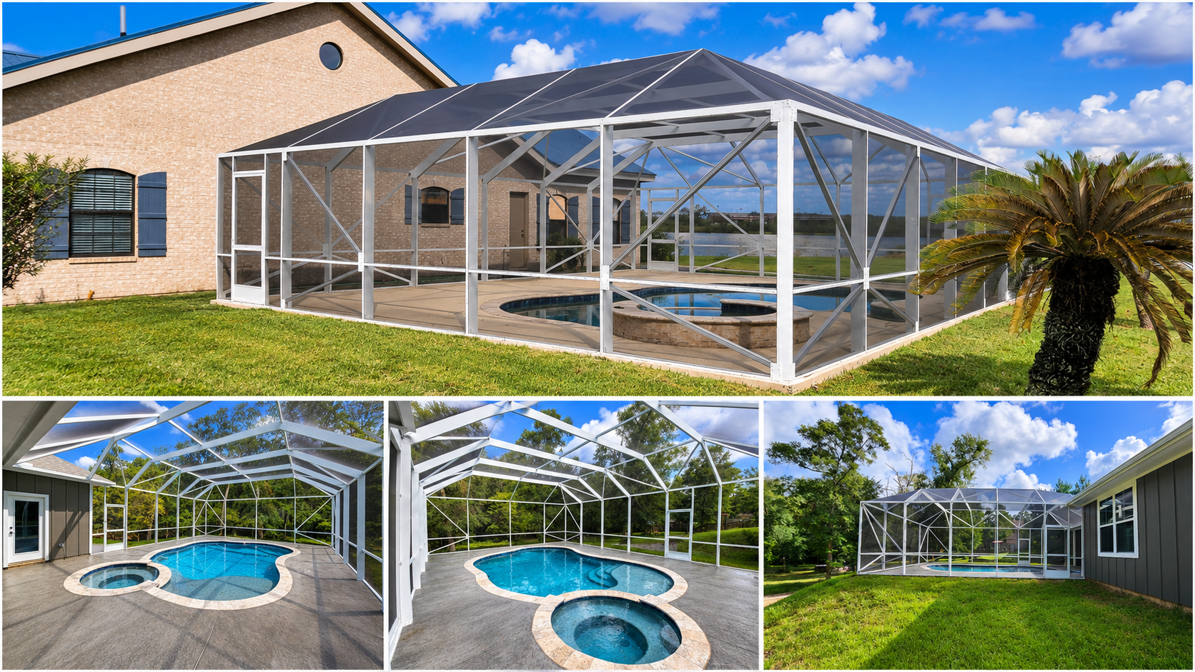 Project showcase of a custom pool enclosure build by Simmons Home Design