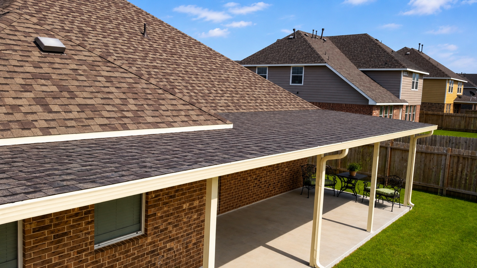 Custom patio cover by Simmons Home Design