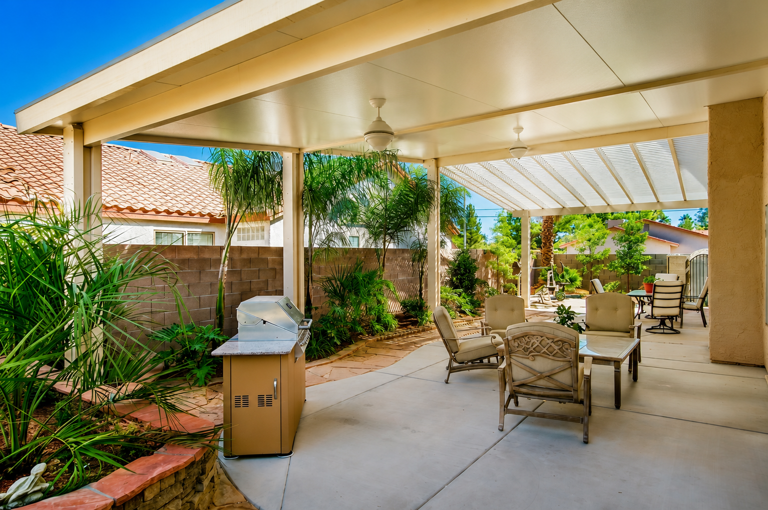 Custom poolside patio cover and pergola