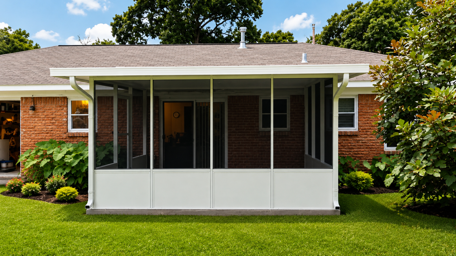Screened porch and patio cover for Gulf Coast outdoor living